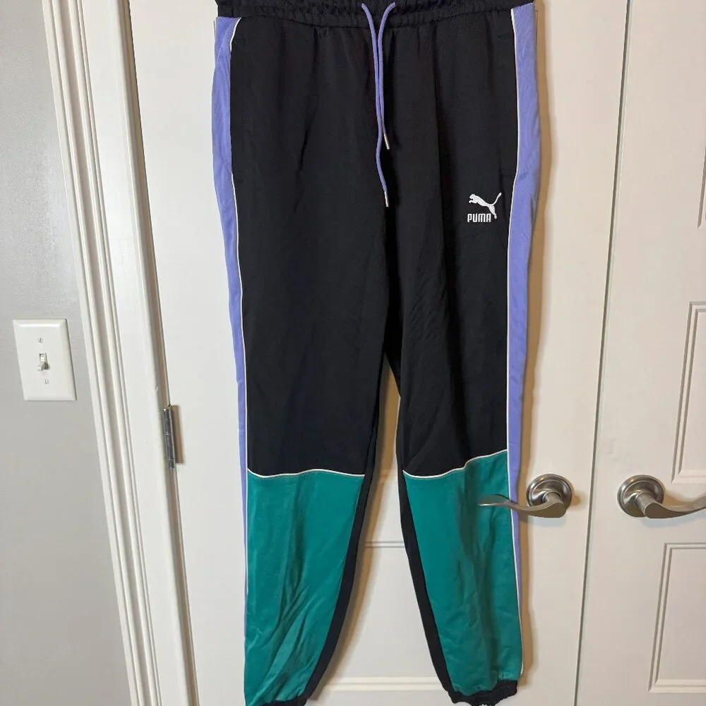 Men's Puma sweatpants Fandom T7 jacquard trackpant, Size Medium, NWT - Picture 1 of 5